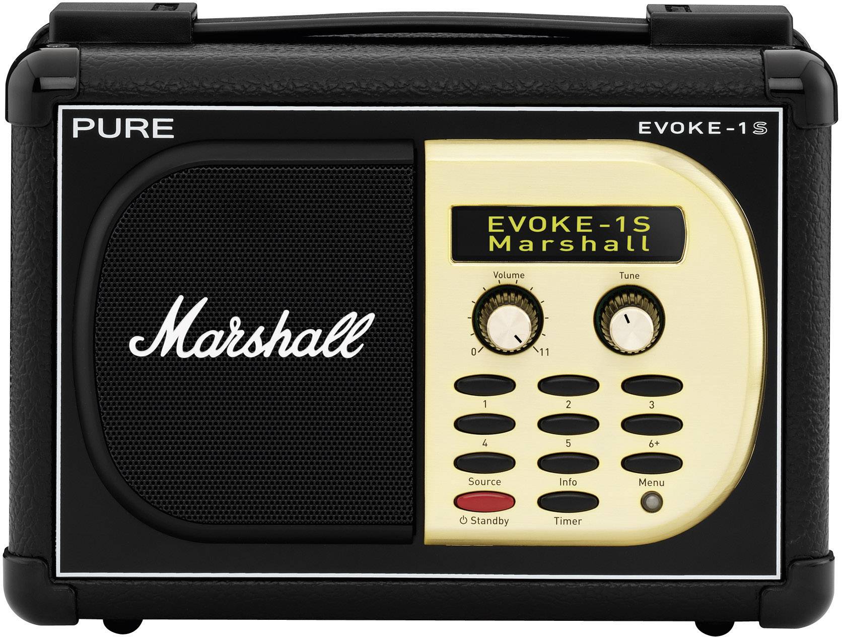 Pure Evoke1S Marshall Bathroom Radio, Black from