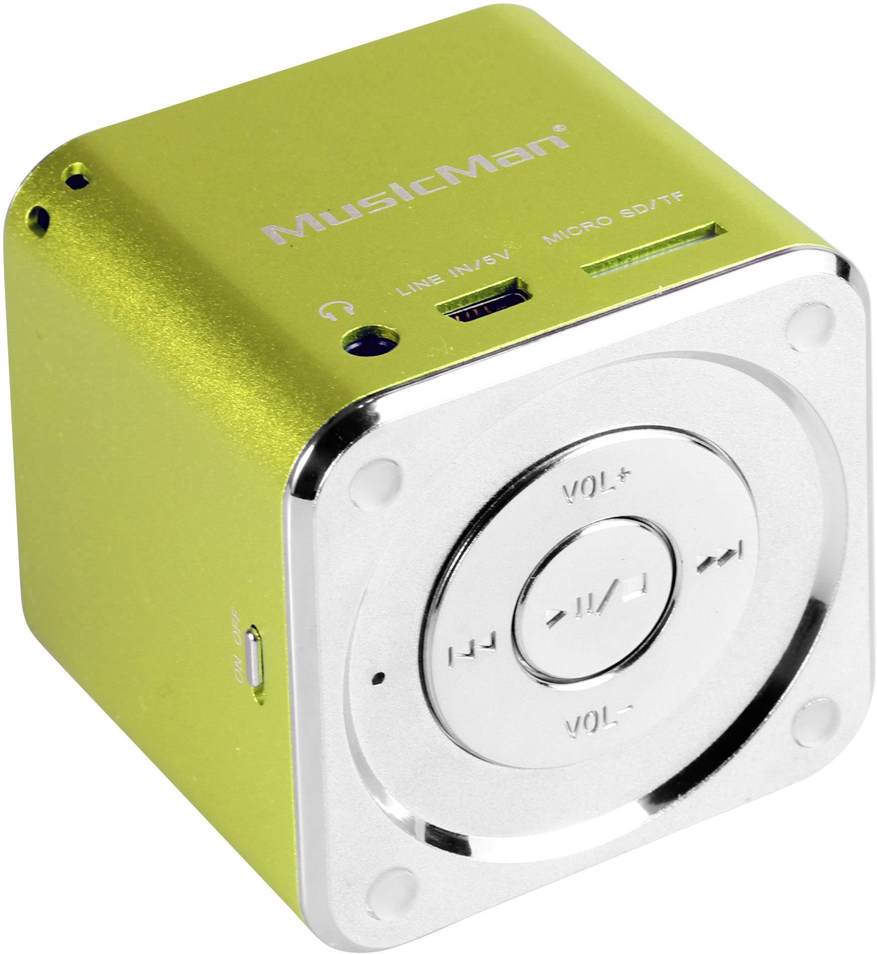 Technaxx Mini Musicman Aktivbox für USB und SD mit Akku grün