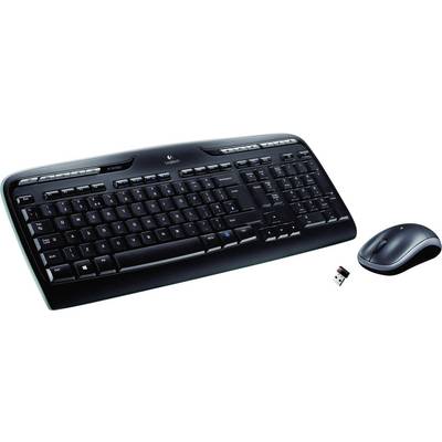 Logitech MK330 Wireless Combo Funk Tastatur, Maus-Set Multimediatasten Deutsch, QWERTZ Schwarz-0