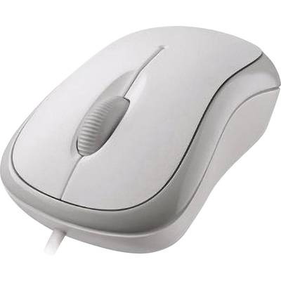Microsoft Basic Optical Mouse Maus USB Optisch Weiß 3 Tasten 800 dpi 