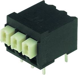 Weidm&uuml;ller 1870400000 Veerkrachtklemblok 1.5 mm&sup2; Aantal polen 15 Zwart 10 stuk(s)