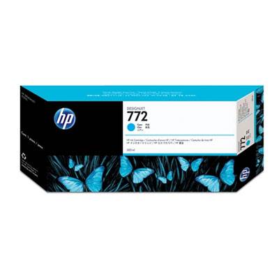 'HP Druckerpatrone 772' Karton mit blauen Schmetterlingsmotiven, für Drucker, 300 ml, Cyan.