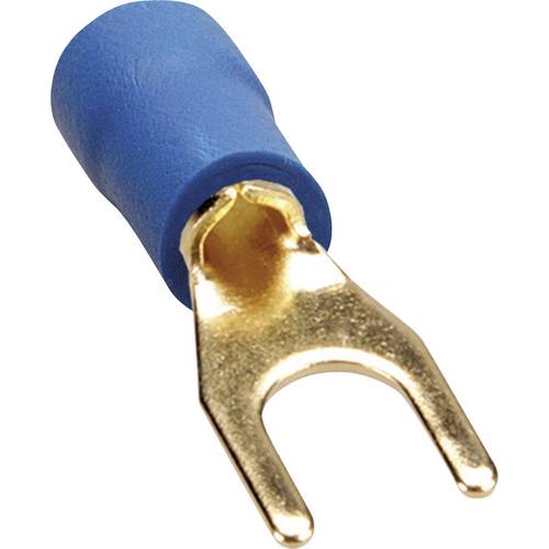 Sinuslive 10324 Gabelkabelschuh Loch-Ø=2.5 mm Teilisoliert Blau 10 St.