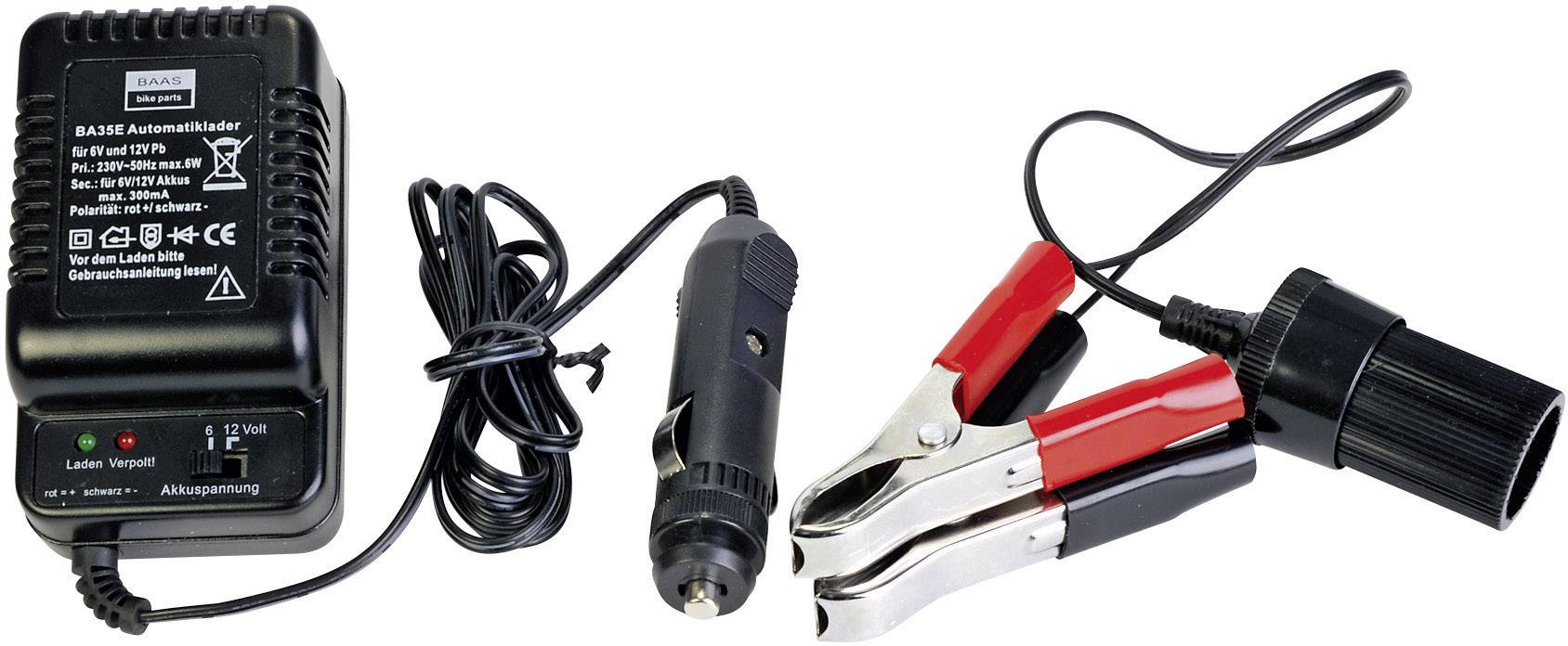 BAAS BA35E Steckerlader, Automatikladegerät 6 V, 12 V 0.35 A BAAS MobiAccuCharger 1212V BA54 DCDC Automatikladegerät