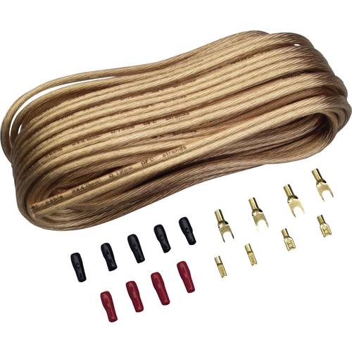 Sinuslive Car HiFi Lautsprecherkabel-Set 2 x 4 mm² 10.00 m vergoldet, inkl. Stecker