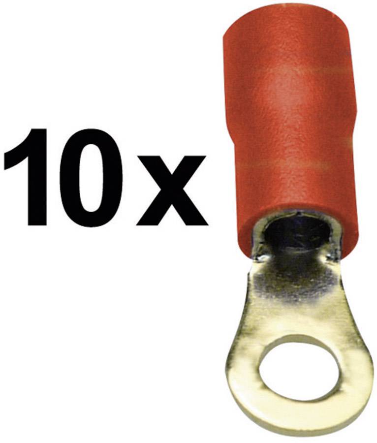Sinuslive RKS-1,5 P Ringkabelschuh Querschnitt (max.)=1.50mm² Loch-Ø=4mm Teilisoliert Rot 10St.