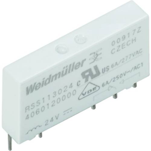 Thumbnail - Weidmüller RSS112024 24VDC-REL1U Steckrelais 24 V/DC 6 A 1 Wechsler 20 St.