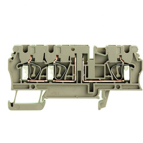 Weidmüller 8728450000 Prüftrenn-Reihenklemme Zugfeder Dunkelbeige 100 St.