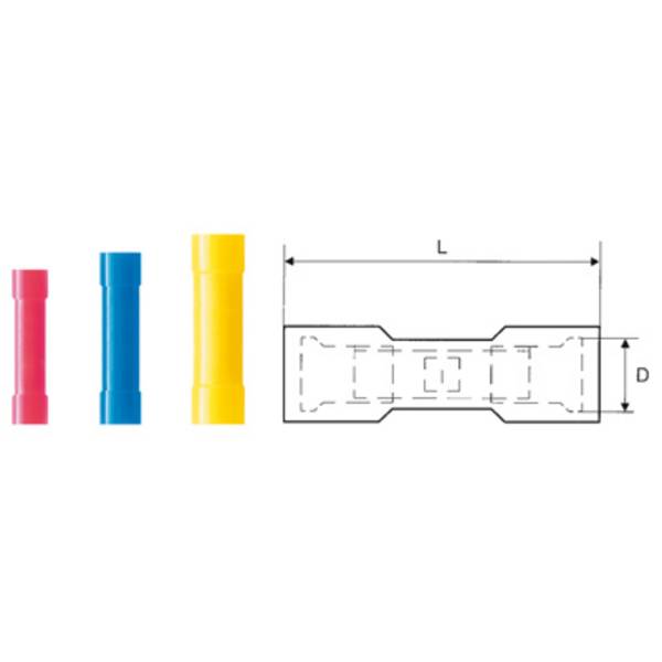 Weidmüller 9200510000 Stoßverbinder 4 mm² 6 mm² Vollisoliert Gelb 100 St. Piece