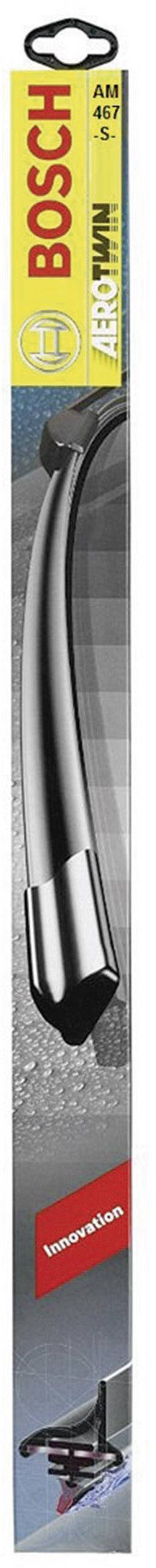 Verpackung eines Bosch Aerotwin Scheibenwischers, zeigt das Produkt mit klarer Darstellung des Logos, Produkttyps und Größe: 650 mm.