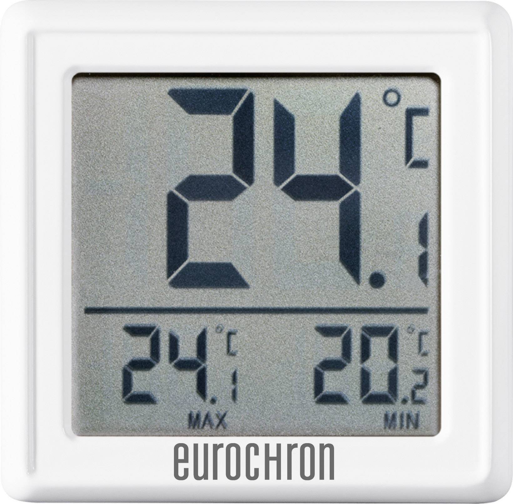 Digitales Thermometer zeigt 24,1 Grad Celsius an. Maximalwert 24 Grad, Minimalwert 20,2 Grad.