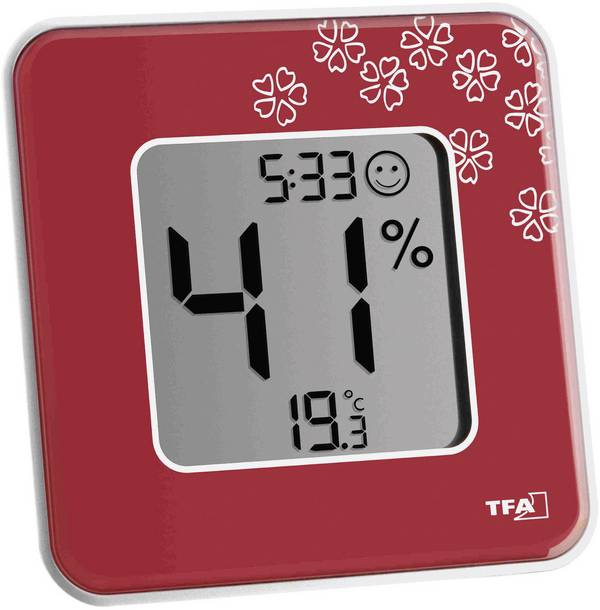 TFA Dostmann Style Thermo-/Hygrometer Rot 30.5021.05