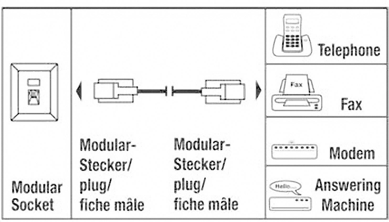 Hama Telefonkabel RJ-11 M bis M 10 m Schwarz-2