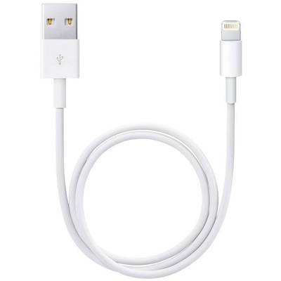 Apple iPod, iPhone, iPad Anschlusskabel [1x USB 2.0 Stecker A - 1x Apple Lightning-Stecker] 0.50 m Weiß