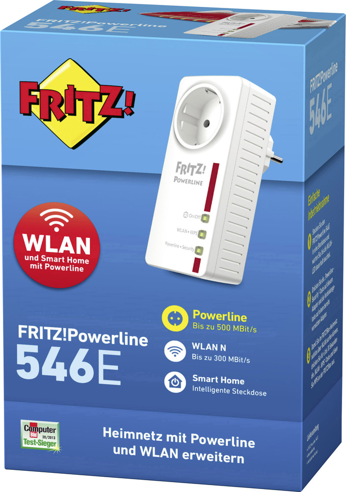 AVM FRITZ! Powerline 546E Powerline WLAN Einzel Adapter 500 MBit/s kaufen