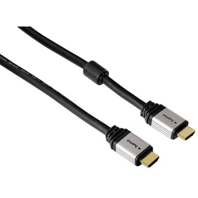 Hama HDMI Anschlusskabel HDMI-A Stecker, HDMI-A Stecker 1.80 m Schwarz 00053760 Audio Return Channel, vergoldete Steckko