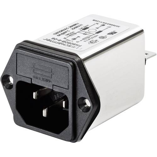 Thumbnail - Schaffner FN 9260-2-06 FN 9260-2-06 Netzfilter mit Schalter, mit Kaltgerätebuchse 250 V/AC 2 A 2.7 mH (B x H) 46 mm x 32...