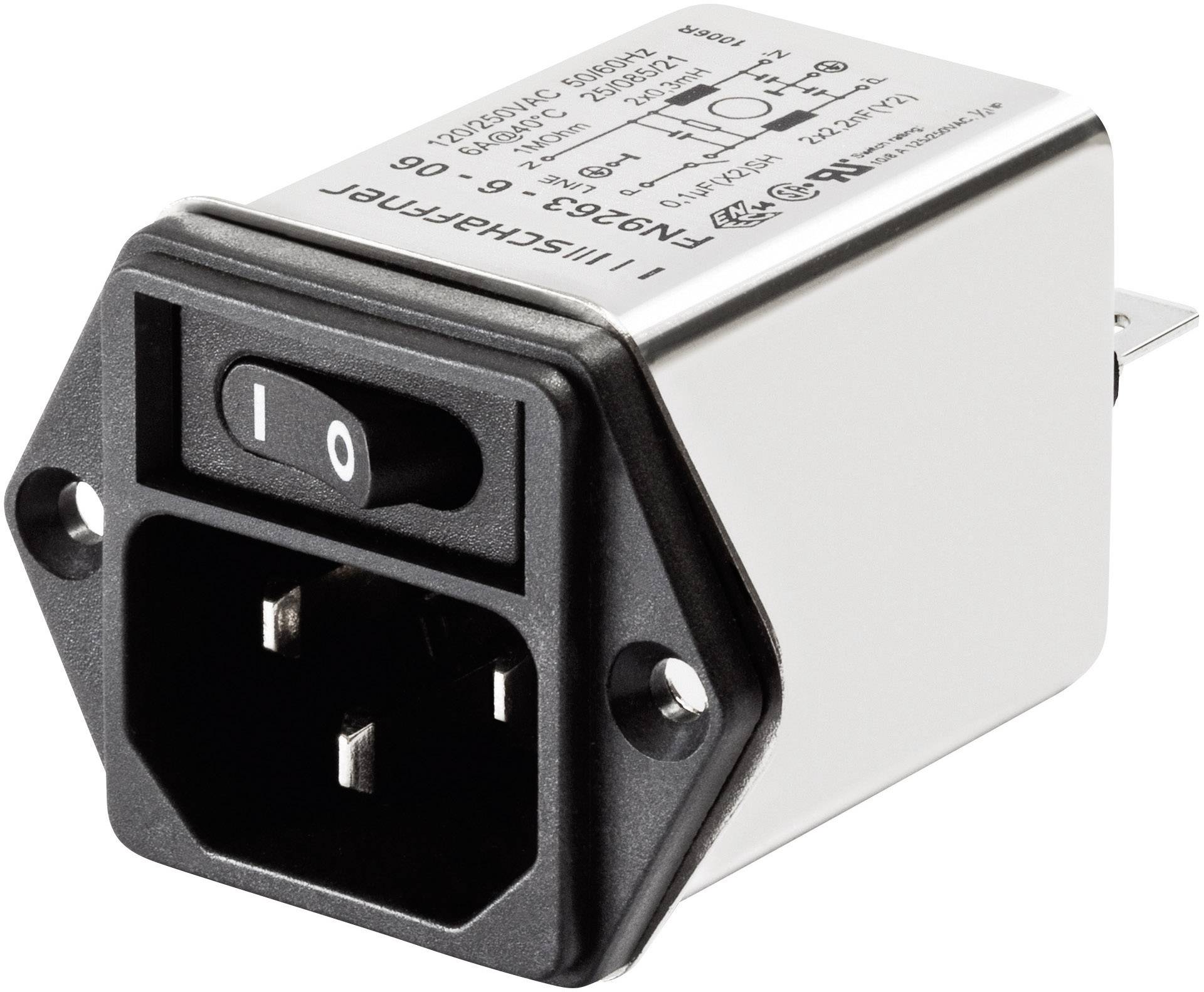 Schaffner EMC FN9263-3-06 3A Mains Switch IEC inlet Filter