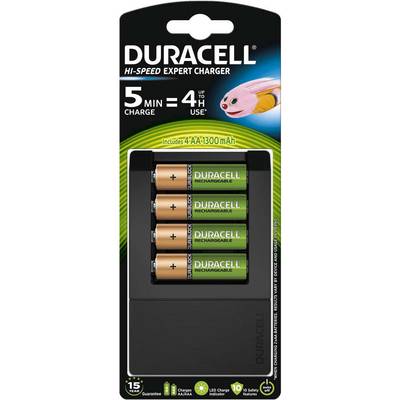 Duracell CEF15 Rundzellen-Ladegerät NiMH Micro (AAA), Mignon (AA)