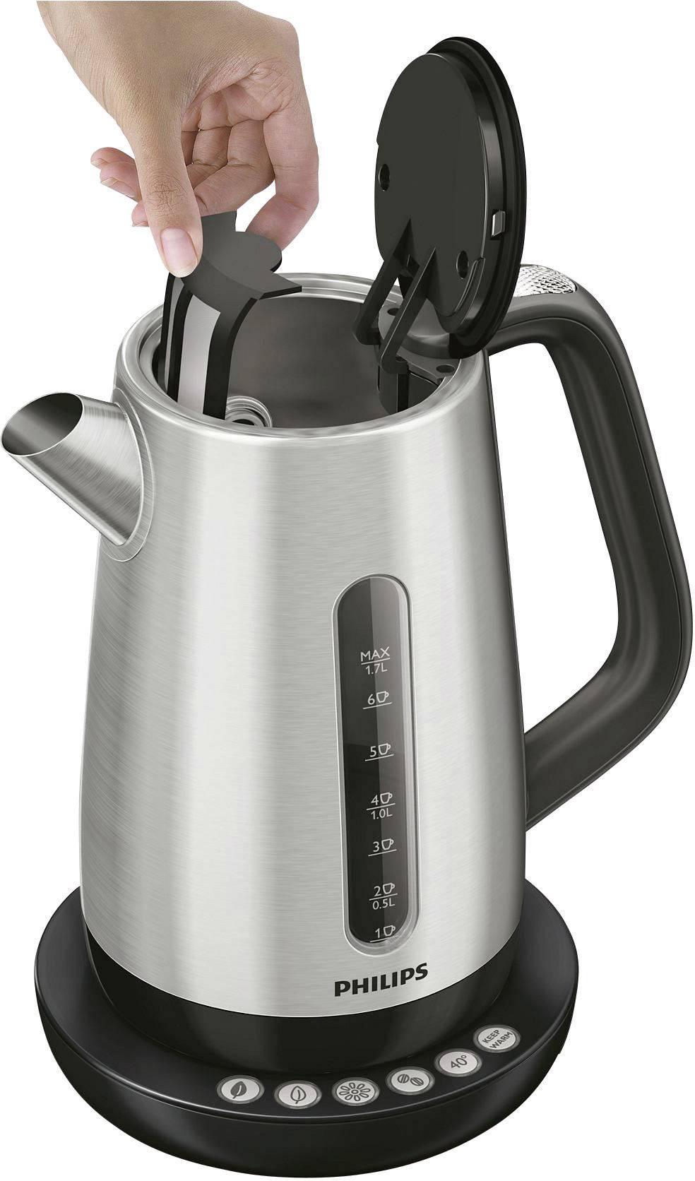 Kettle cordless, with manual temperature settings Philips Stainless