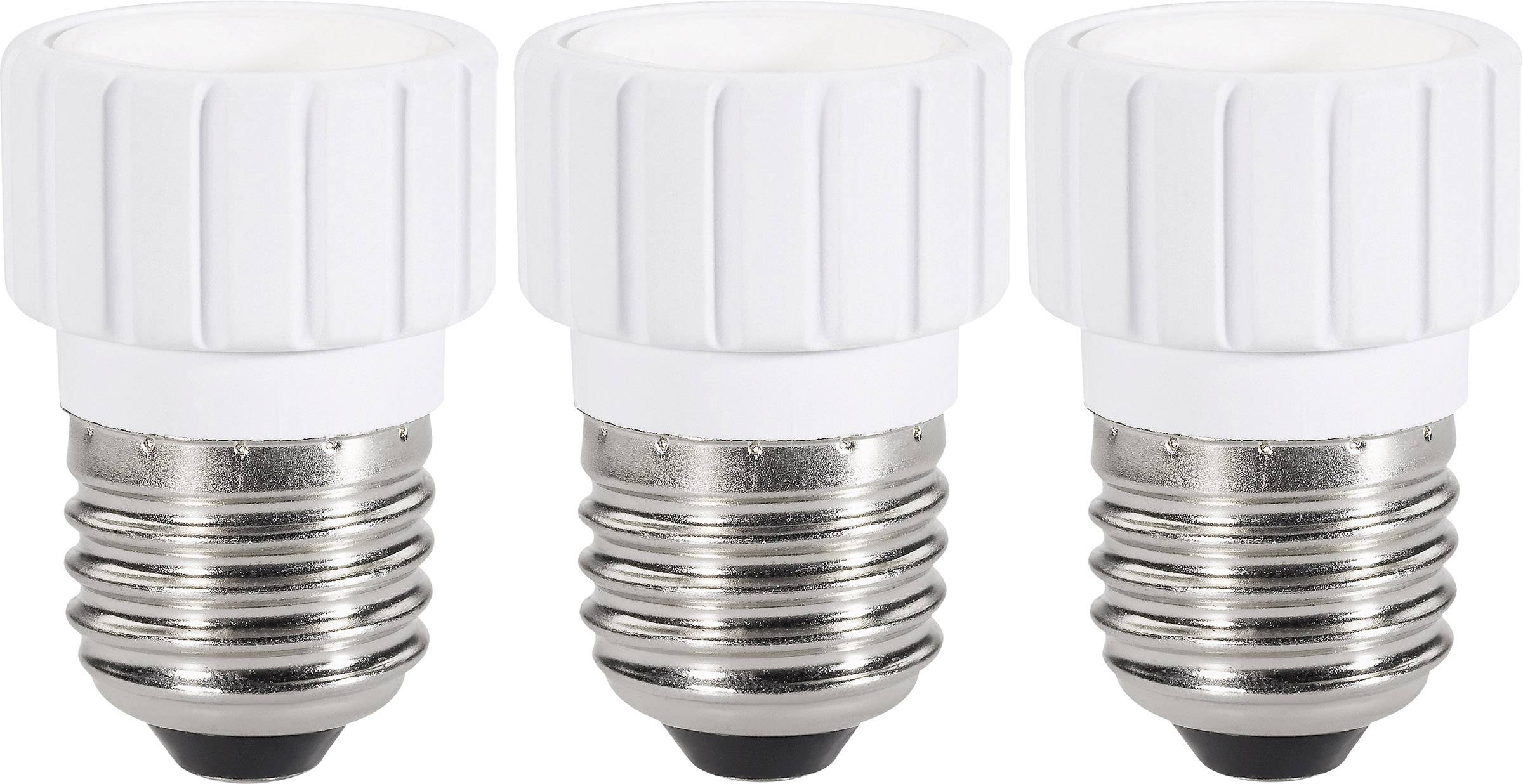 Lampensockel-Adaptern von  E27 zu E14 Fassung Farbe Weiss 