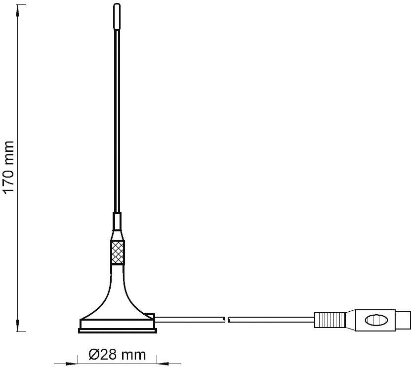 Goobay Passive DVB-T2 (HD) Mini-Magnetantenne 3 dBi Antenne zum Empfang von DVB-T / DVB-T2 HD Programmen-2