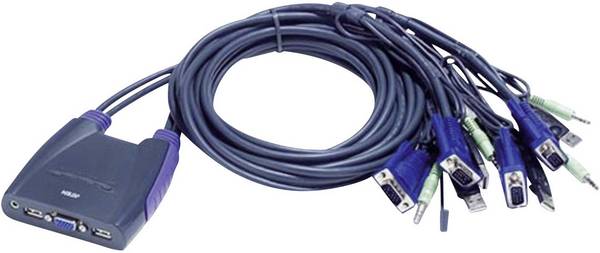 ATEN CS64US 4 Port KVM-Umschalter VGA USB 2048 x 1536 Pixel