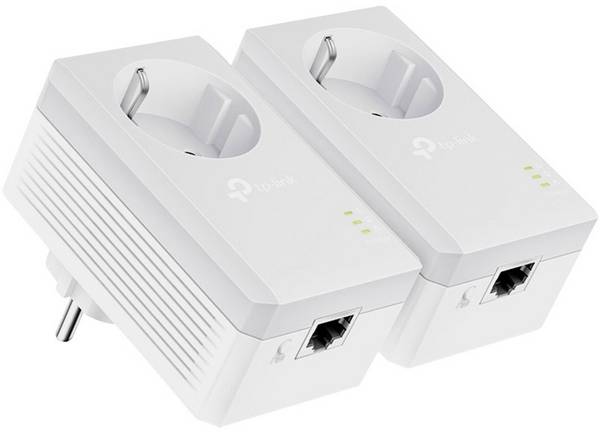 TP-LINK AV500 Powerline Adapter Bridge HomePlug AV Starter Kit 2er Pack Weiß