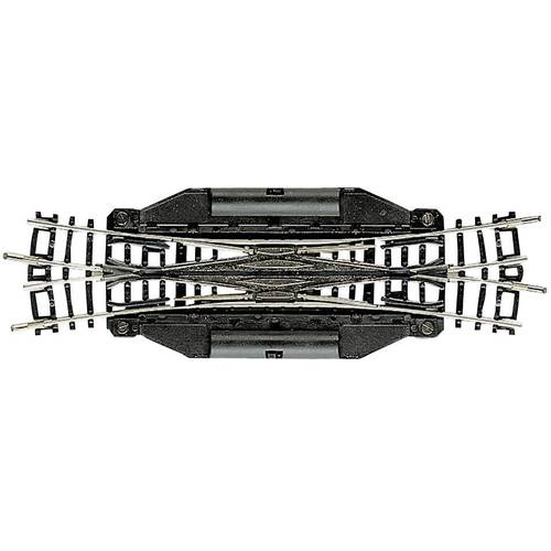 22246 N Fleischmann Gleis (ohne Bettung) Doppelkreuzungsweiche, elektrisch 129.8 mm 15 ° 1 St.