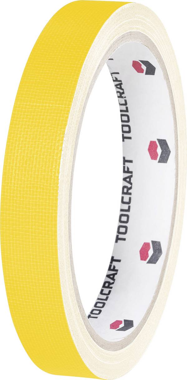 TOOLCRAFT HEB15L10GC HEB15L10GC Gewebeklebeband HEB15L10GC Gelb (L x B) 10 m x 15 mm 1 St.