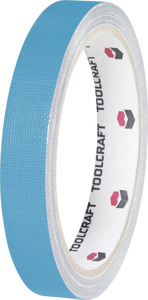 TOOLCRAFT HEB19L10BC HEB19L10BC Gewebeklebeband HEB19L10BC Blau (L x B) 10 m x 19 mm 1 St.