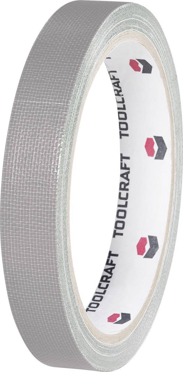 TOOLCRAFT HEB15L10AC HEB15L10AC Gewebeklebeband HEB15L10AC Grau (L x B) 10 m x 15 mm 1 St.