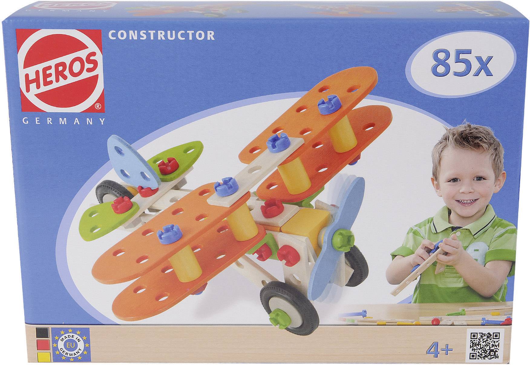 Dřevěná stavebnice Heros Constructor počet dílů: 85, počet modelů: 4, od 4 let