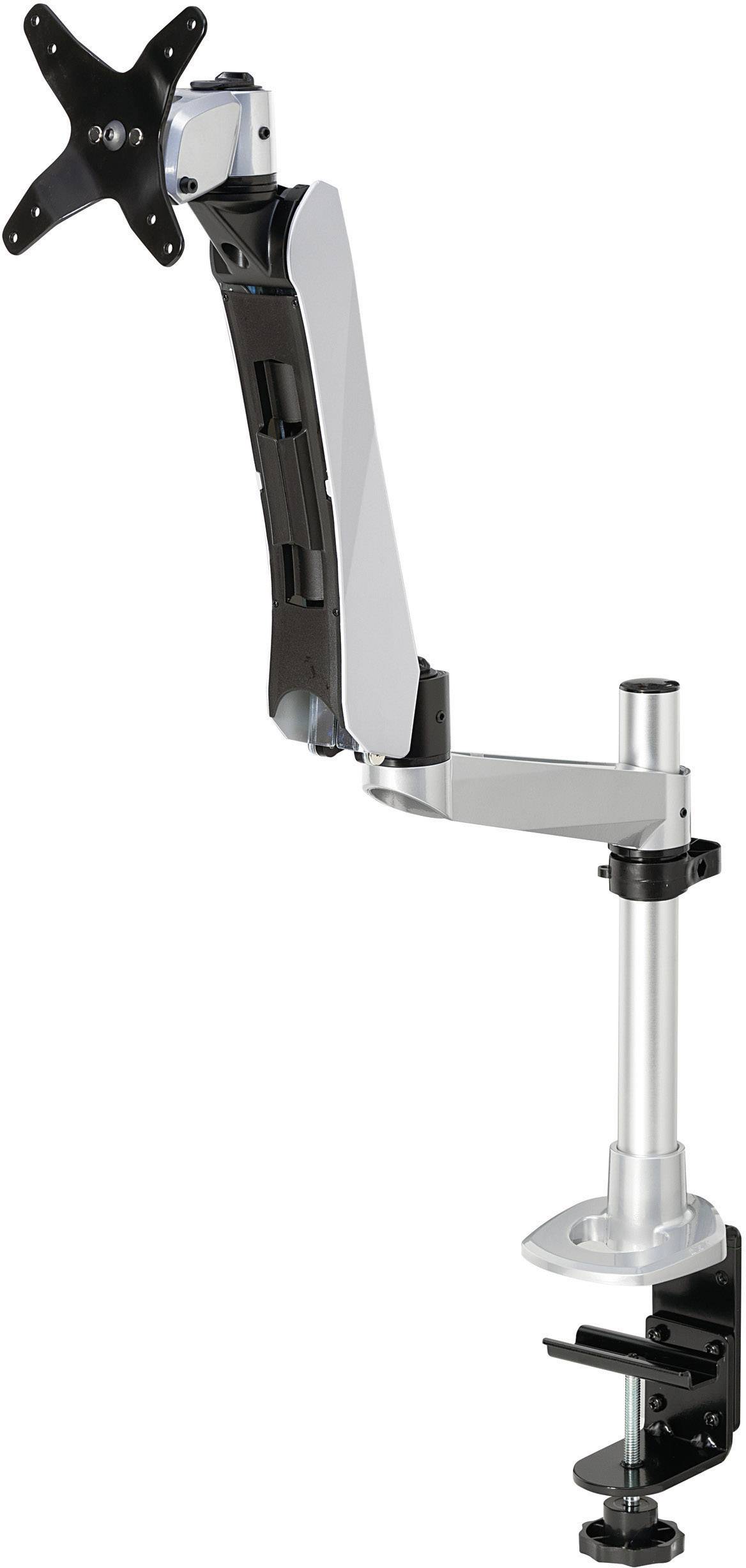 SpeaKa Professional SuperFlex Monitorhalter, Höhenverstellbar, Tischmontage mit Gasdruck-Technik mit Grommet- und C-Klem-1