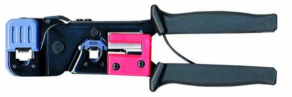 BERNSTEIN Tools for Electronics Bernstein Werkzeugfabrik 3-0605 Crimpzange Modularstecker (Westernstecker) Inkl. auswechselbarer Messer RJ11, RJ12, RJ45