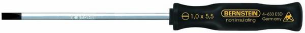 BERNSTEIN Tools for Electronics Bernstein Werkzeugfabrik Werkstatt Schlitz-Schraubendreher Klingenbreite: 5.5 mm Klingenlänge: 125 mm