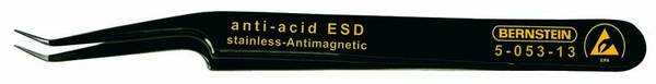 BERNSTEIN Tools for Electronics 5-053-13  SMD-Pinzette  51 SA-ESD Super-spitz, schräg-gebogen 110 mm