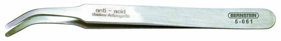BERNSTEIN SMD-Pinzette 2ab SA Flach-rund, gebogen 115 mm Bernstein 5-061