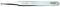 Metallpinzette mit gebogener Spitze, graviert mit 'inox - acid Edelstahl Rostfrei' und 'BERNSTEIN 5-067'.