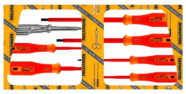 BERNSTEIN Tools for Electronics 14-650-VDE VDE Schraubendreher-Set 7teilig Schlitz, Kreuzschlitz Pozidriv