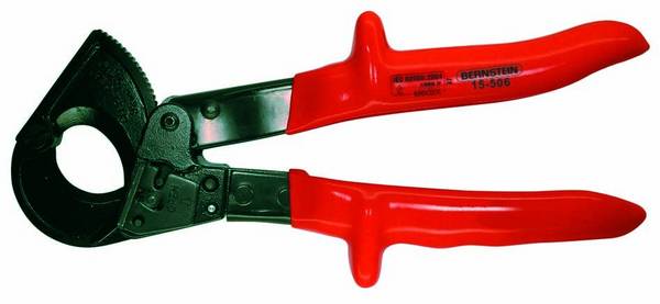 BERNSTEIN Tools for Electronics Bernstein Werkzeugfabrik 15-506 VDE VDE-Kabelschere Geeignet für (Abisoliertechnik) Alu- und Kupferkabel, ein- und mehrdrähtig 32 mm 240 mm²
