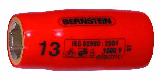 BERNSTEIN Außen-Sechskant VDE-Steckschlüsseleinsatz 15 mm 1/2\" (12.5 mm) Produktabmessung, Länge 57