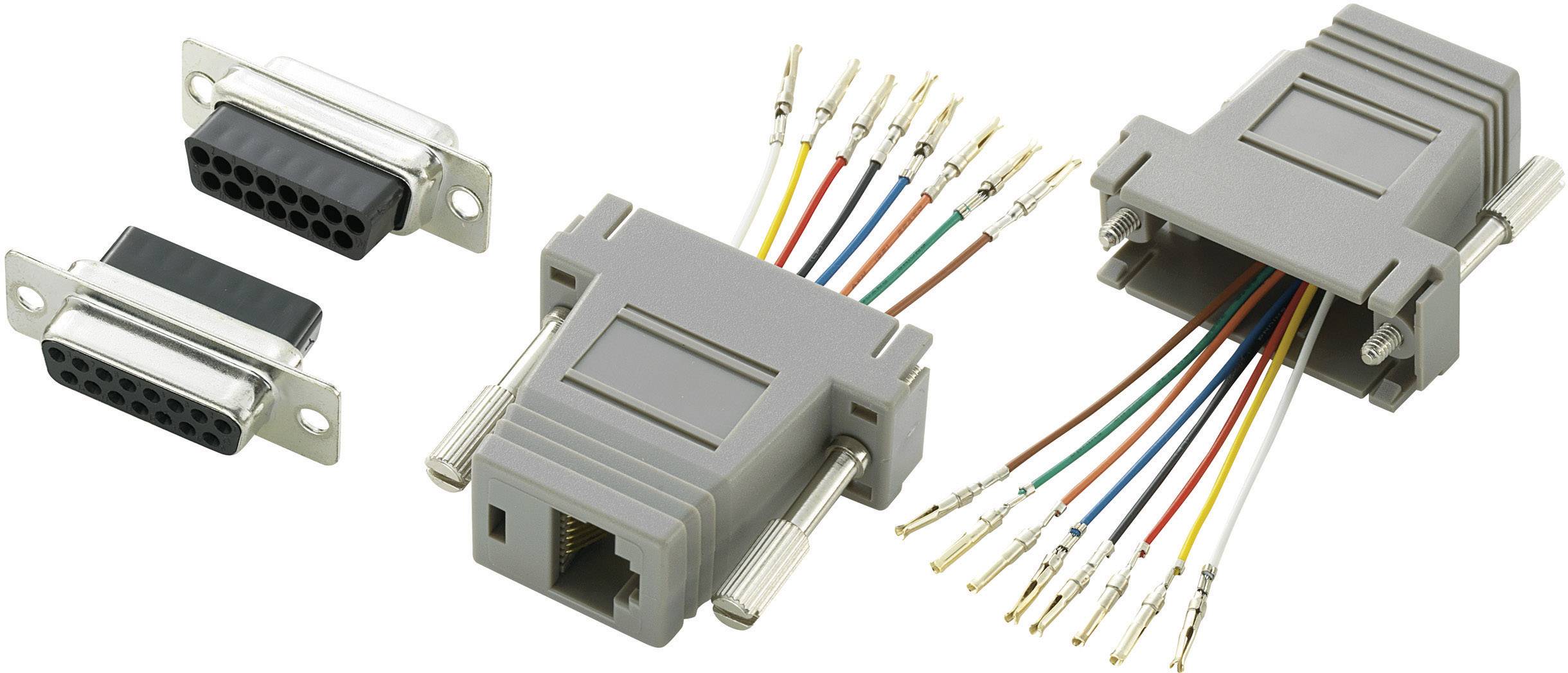 TRU COMPONENTS D-SUB Adapter D-SUB-Buchse 15pol. - RJ45-Buchse 1 St.-0