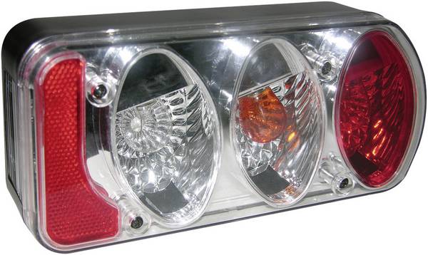 Eufab Anhänger-Rückleuchte  Blinker, Bremslicht, Rückleuchte, Rückfahrscheinwerfer rechts 12 V  Klarglas