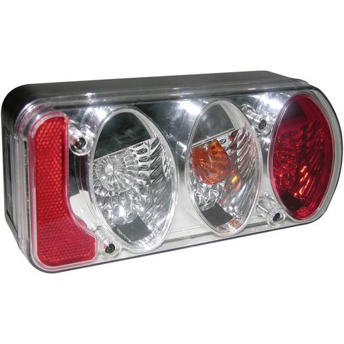 Eufab Anhänger-Rückleuchte Blinker, Bremslicht, Rückleuchte, Rückfahrscheinwerfer rechts 12 V Klarglas