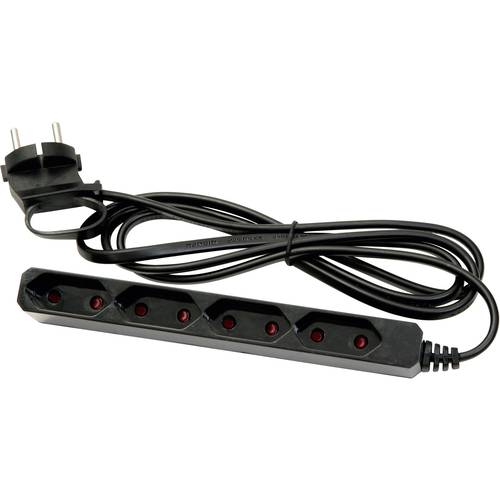 GAO EU4 BLACK Steckdosenleiste 4fach Schwarz Eurostecker 1 St.