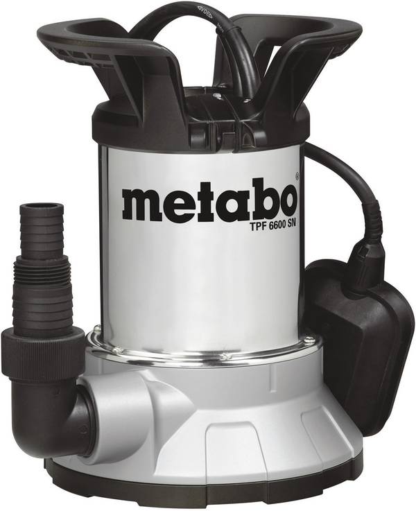Metabo 250660006 TPF 6600 SN Flachsaugende Tauchpumpe 6600 l/h 6 m