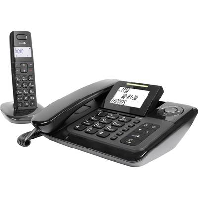 doro Comfort 4005 Combo Schnurgebundenes Seniorentelefon  Optische Anrufsignalisierung, Anrufbeantworter, Freisprechen B