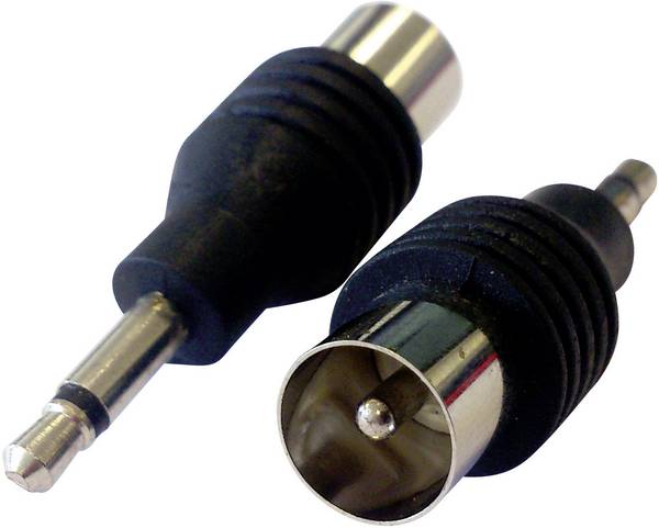 BKL Electronic 1102007 Klinke-Koax-Adapter  Anschlüsse: Klinkenstecker 3,5 mm, Koax-Stecker IEC  1 St.