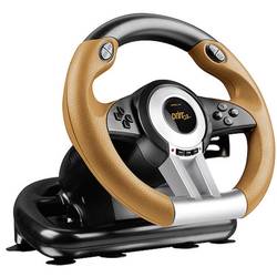 Image of SpeedLink DRIFT O.Z. Racing Wheel Lenkrad USB PC Schwarz, Orange inkl. Pedale